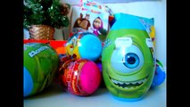 Киндер Сюрпризы,Unboxing Kinder Surprise Eggs,Большой выпуск с киндерами,Toys Angry Birds,Cars,Барби