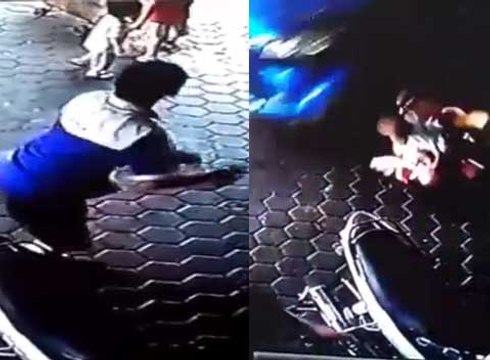 A Man Miraculously Saved 2 Kids from a Speeding Vehicle - Unbelieveable