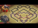 Clash Of Clans - Townhall 9 War Base Anti Gowipe 2015