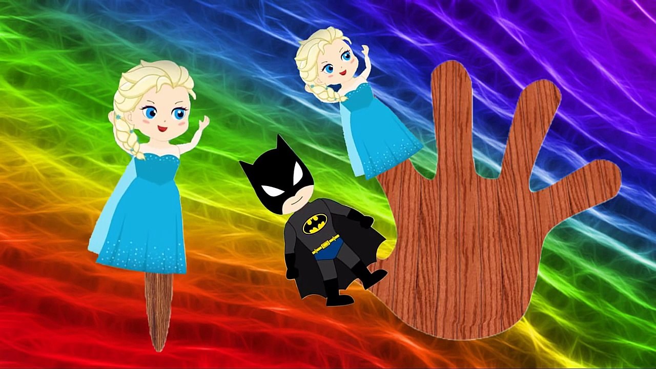 Spiderman Frozen Elsa Jumping on the Bed 5 Little Monkeys Superheroes In Real Life