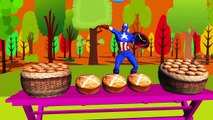 Finger Family Nursery Rhymes for Children Captain America | Wee Willie Winkie Hot Cross Buns
