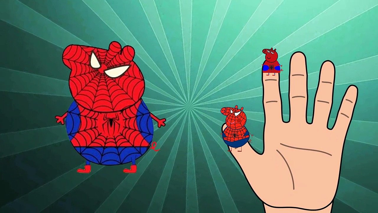 Spiderman Peppa Pig Family Saviors The Beast | Finger Family