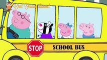 Wheels On The Bus PEPPA PIG Go round and round - Fun Daddy Finger Dinosaurs Collection