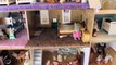 Wooden Dollhouse with my Calico Critters Collection Sylvanian Families Rabbits Cats Duck Families