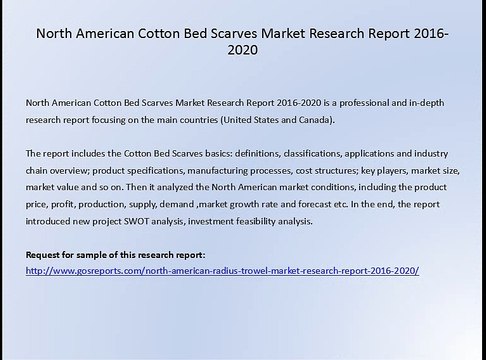 North American Cotton Bed Scarves Market Research Report 2016-2020