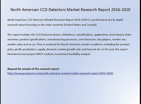 North American CCD Detectors Market Research Report 2016-2020