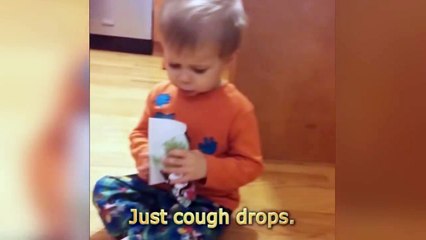 Ce gamin ne veut pas de jouet pour noel, il veut du sirop pour la toux!