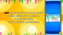 Hot Cross Buns - Karaoke Version With Lyrics - Cartoon/Animated English Nursery Rhymes For Kids