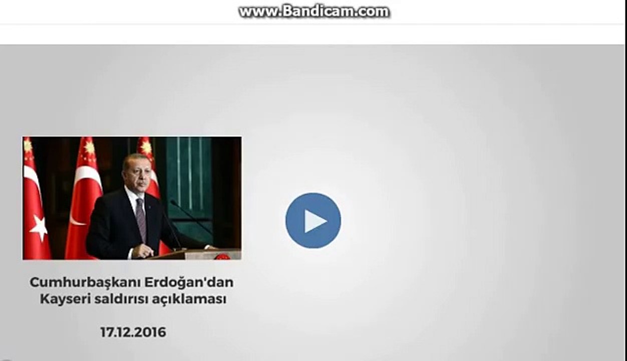 RECEP TAYYİP ERDOĞAN KAYSERİ " DEKİ PATLAMA AÇIKLAMASI 17.12.2016