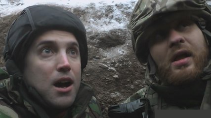 Ужас в глазах: Грэм Филлипс попал под артобстрел возле Дебальцево