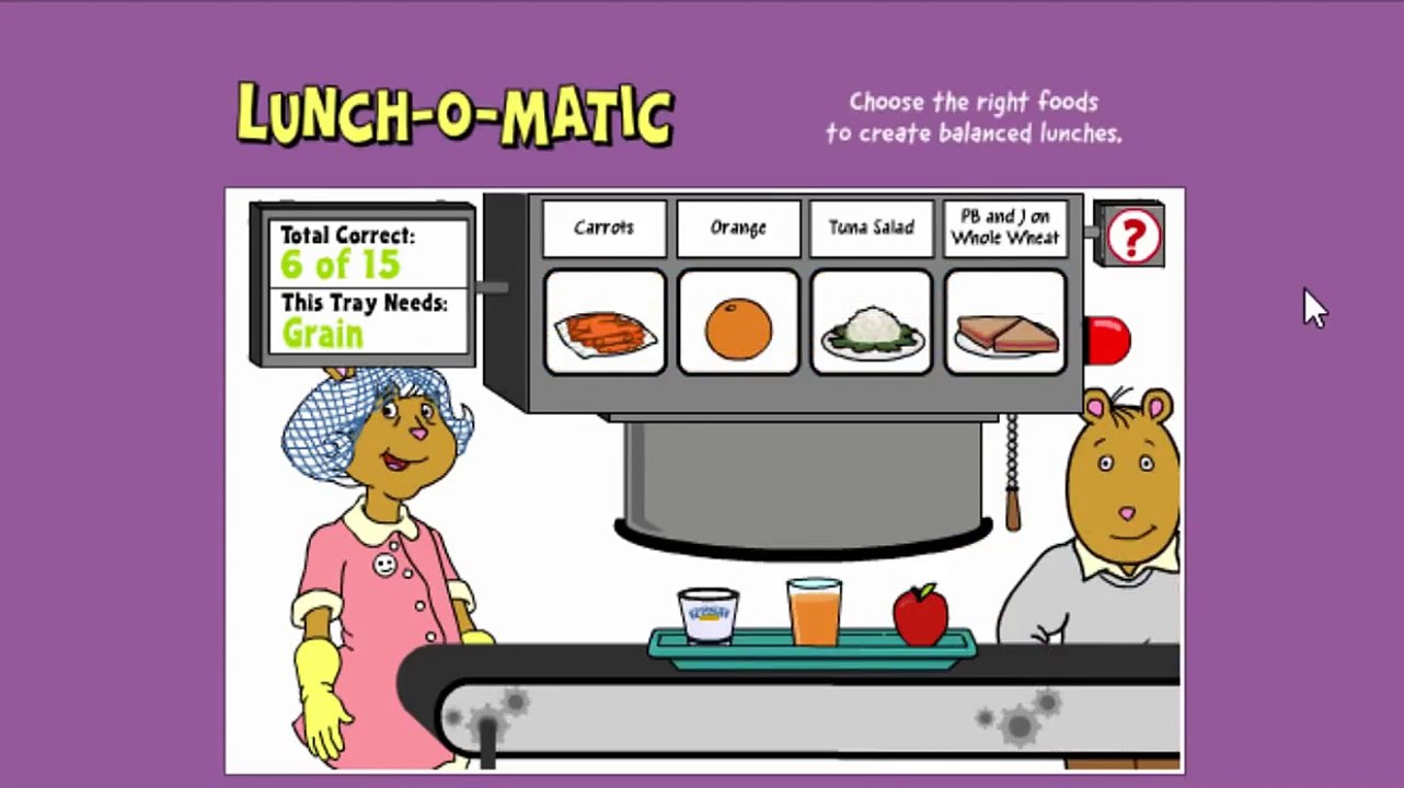Arthur Lunch O Matic Cartoon Animation PBS Kids Game Play Walkthrough