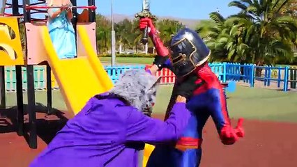 Spiderman Knight Vs Werewolf - Spiderman saves Frozen Elsa Kinapped - Real Life Fun Superhero Movie