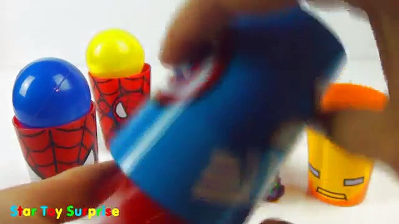 Ball Surprise Cups Spider Man Iron Man Captain America Marvel Avengers Surprise Egg Superhero Toys