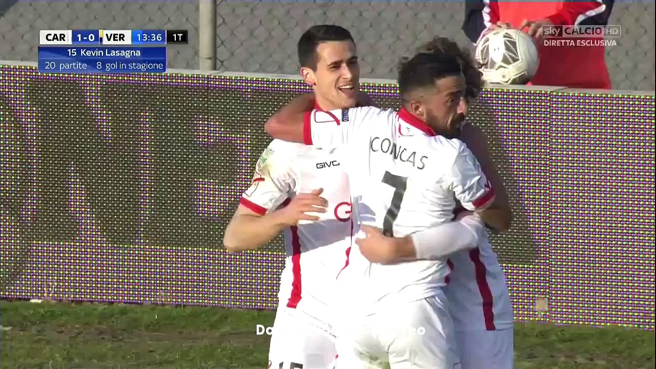 Kevin Lasagna Goal HD - Carpi 1-0 Verona - 24.12.2016
