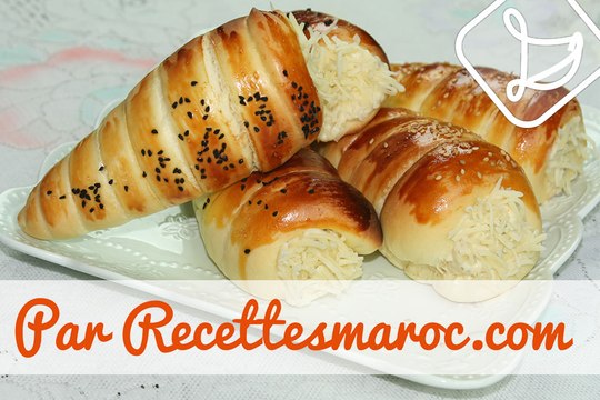 Cornets Briochés Salés Farcis - Chicken Stuffed Brioche Cones - بريوش مالح سهل و شهي