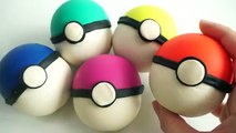 DIY How To Make Colors Pokemon Go Play Doh Ball and Learn Counting PEZ Candy Baby Doll Bath Time