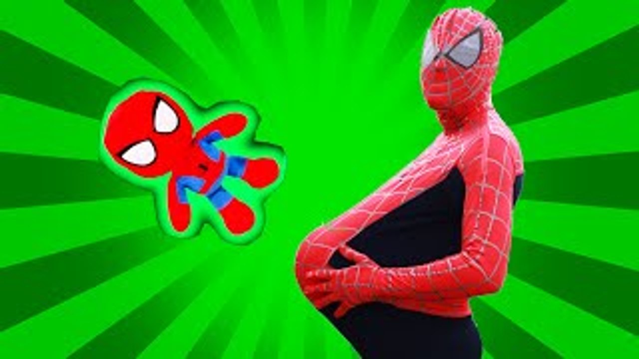 PREGNANT SPIDERMAN vs FROZEN ELSA & SPIDERBABY! Superheroes Funny in Real Life