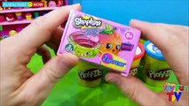 Learn Colors Shopkins Season 4 Petkins Hello Kitty Blind Pack Play Doh Toy Surprises Colours