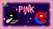 Learn Colors Pacman Spiderman vs Batman - Color Balls for Kids - Fun Learning Videos for Children