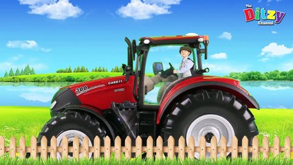 Riding along in my little RED TRACTOR SONG! Britains Tractor toy unboxing & review!