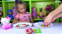 ХЕЛЛО КИТТИ и Ярослава Радуга из конфет Скитлс Skittles Видео для детей Hello Kitty