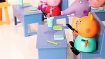 Peppa Pig Juguetes en Español  Peppa y sus amigos van a la escuela y aprenden los colores ᴴᴰ ❤️