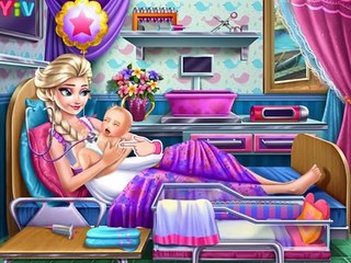 DISNEY FROZEN SISTERS ELSA AND ANNA WITH RAPUNZEL AND MLP PINKIE PIE MOMMY BIRTH VIDEO GAME!