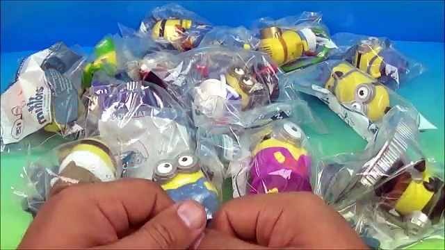 2015 MINIONS MOVIE SET OF 14 McDONALDS HAPPY MEAL KIDS TOYS VIDEO REVIEW AUSTRALIAN RELEASE