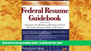 Free [PDF] Download  Federal Resume Guidebook: Strategies for Writing a Winning Federal