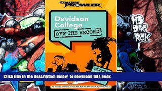 READ book  Davidson College: Off the Record (College Prowler) (College Prowler: Davidson College