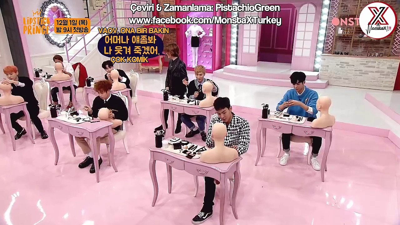 [28.11.2016] Lipstick Prince - Yedi Prensin Makyajla İmtihanı (Shownu) (Türkçe Altyazılı)