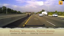 Police Car Crash USA Wisconsin