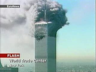 911 - Collapse closeup plus second plane impact