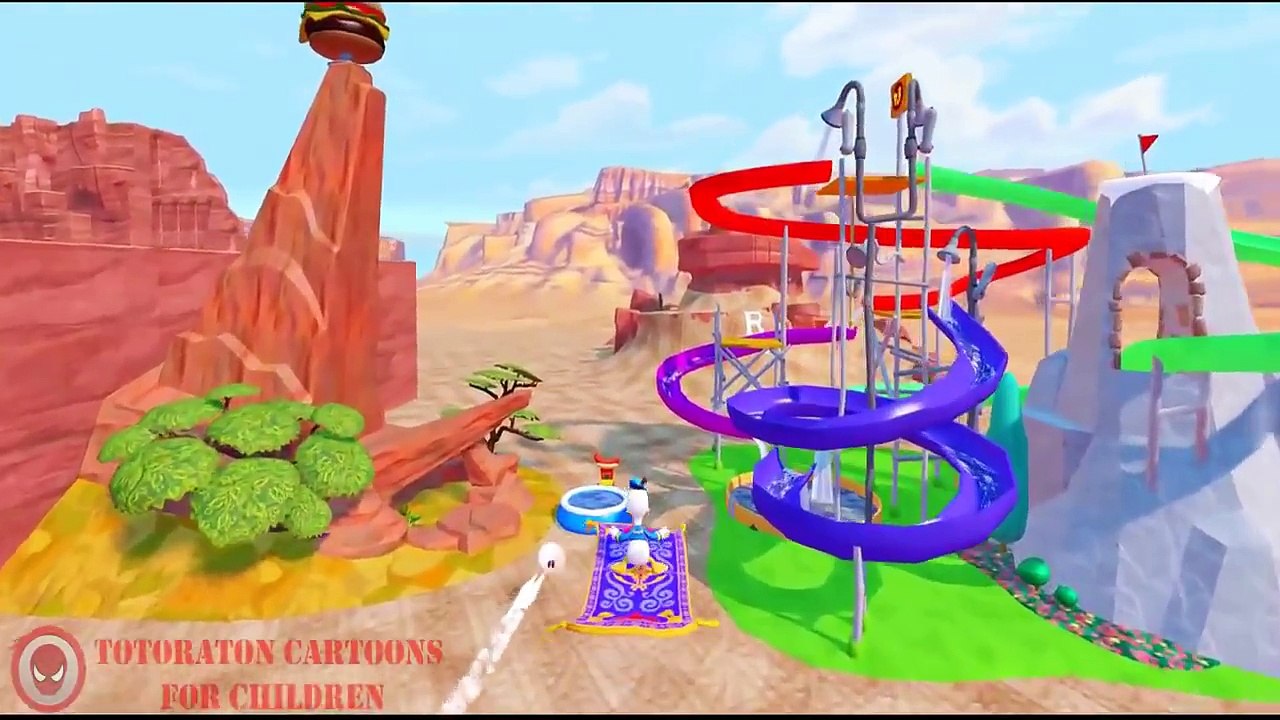 Disneys Mickey Mouse  Donald Duck Gray #HULK in Radiator Springs  Nursery Rhymes Song for Kids