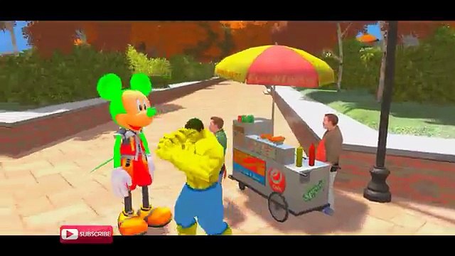 COLORS HULK MICKEY MOUSE SPIDERMAN CARTOON & COLORS MERCEDES BENZ Nursery Rhymes Songs for Children