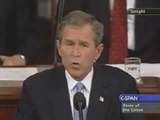 George W Bush - State of The Union - funny and scary