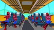 Spiderman Cartoons Ironman Batman Wheels On The Bus Go Round And Round Nursery Rhymes for Children