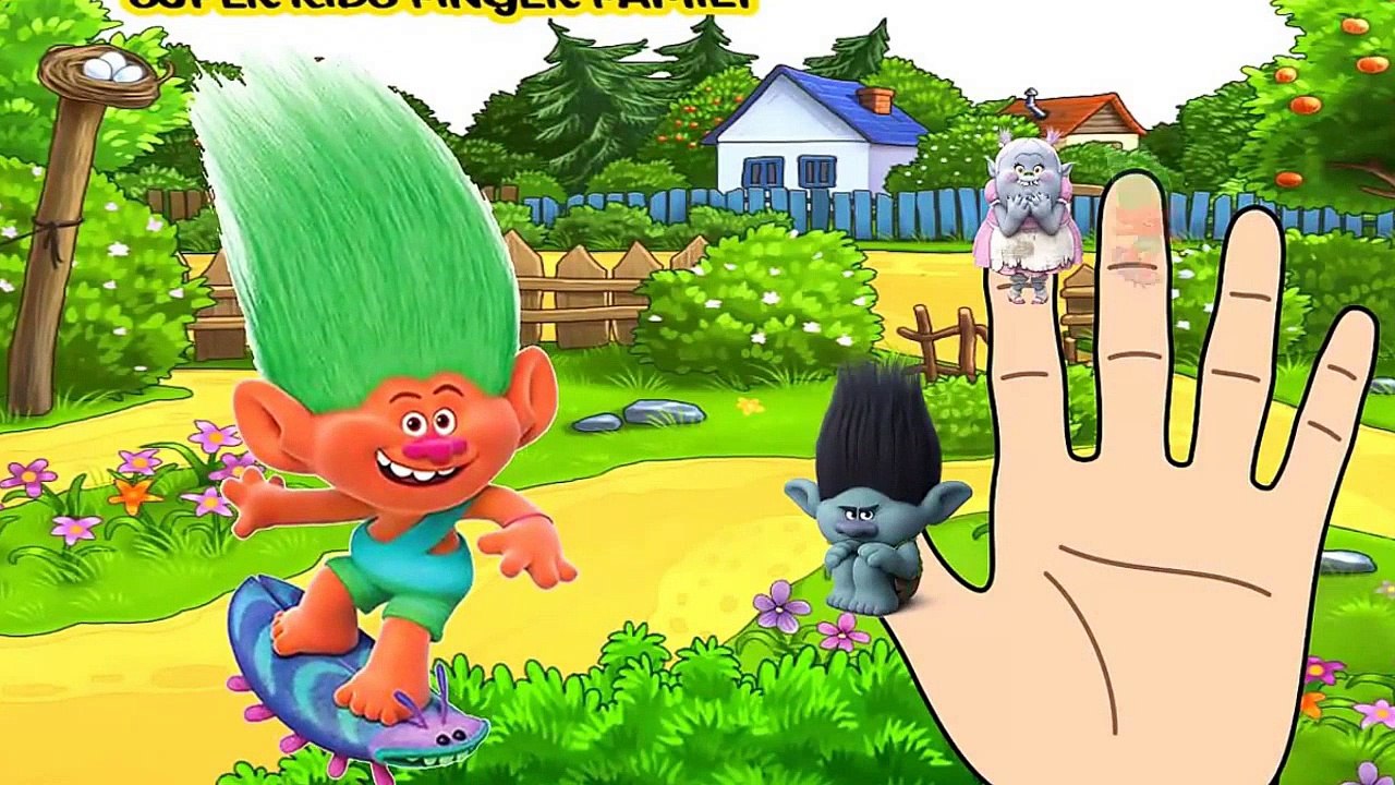 Trolls Family Finger Song - Nursery Rhymes Animation for Kids