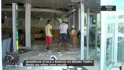 Quadrilha explode duas agências bancárias ao mesmo tempo em município gaúcho