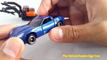 car toys HITACHI DOUBLE arm working Machine | toys car CHEVROLET CORVETTE Z06 | Toys Collections