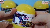Transformers Optimus Prime Bumblebee Police car Surprise Eggs Unboxing