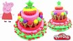 Play Doh Peppa Pig Español Watching Make Rainbow Mini Cinnamon Cream & Big Cream Cake