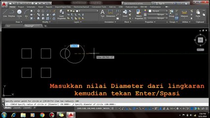 How to use the Circle command in AutoCAD 2016