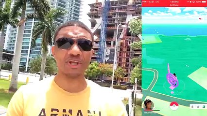 Pokemon Go - Downtown Miami Part 1! My 1st Ground Type