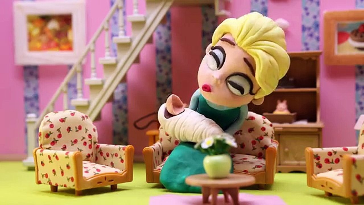 Crazy Hulk vs Disney Elsa Superhero World | Frozen Play Doh Cartoon Stop Motion