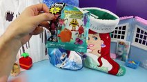 Surprise Christmas Stockings of Disney Frozen Elsa and Anna with Little Mermaid Ariel Blind Bag Toys