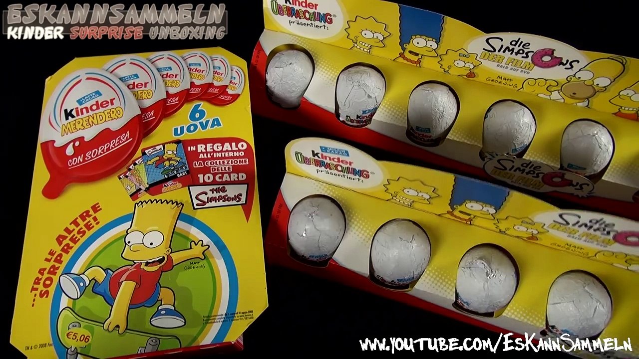 KINDER JOY - The Simpsons - Surprise Eggs [Unboxing]