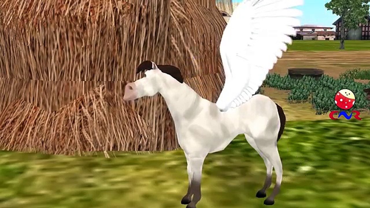 Finger Family Rhymes Flying Horse Pegasus Cartoons | Finger Family Children Nursery Rhymes