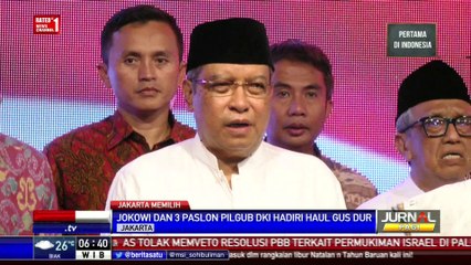 Di Haul Gus Dur, Jokowi Absen 3 Cagub DKI dan Minta Akur