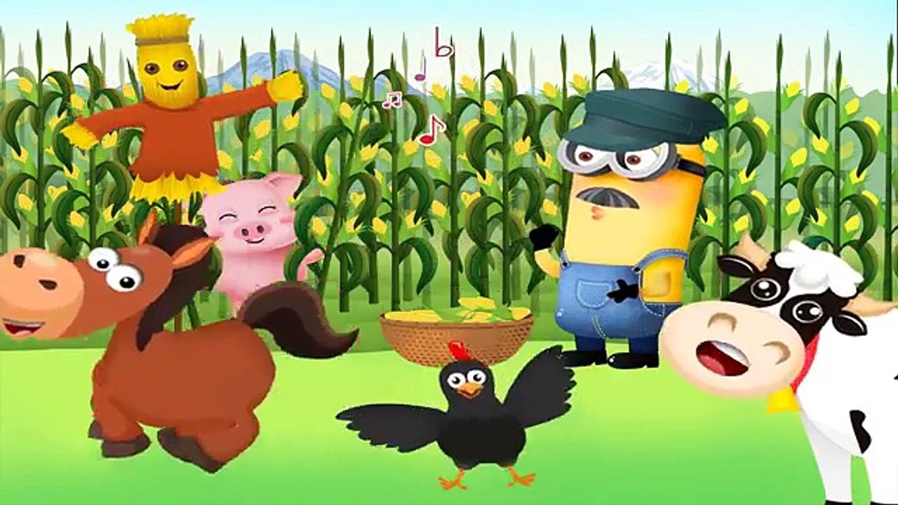 Old Macdonald had a farm Minions Song | Nursery Rhymes Minions [4k Music Video]